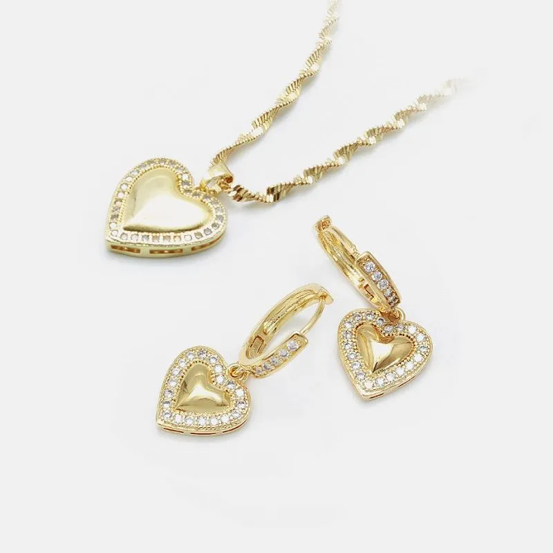 925 Silver Heart Smycken Set