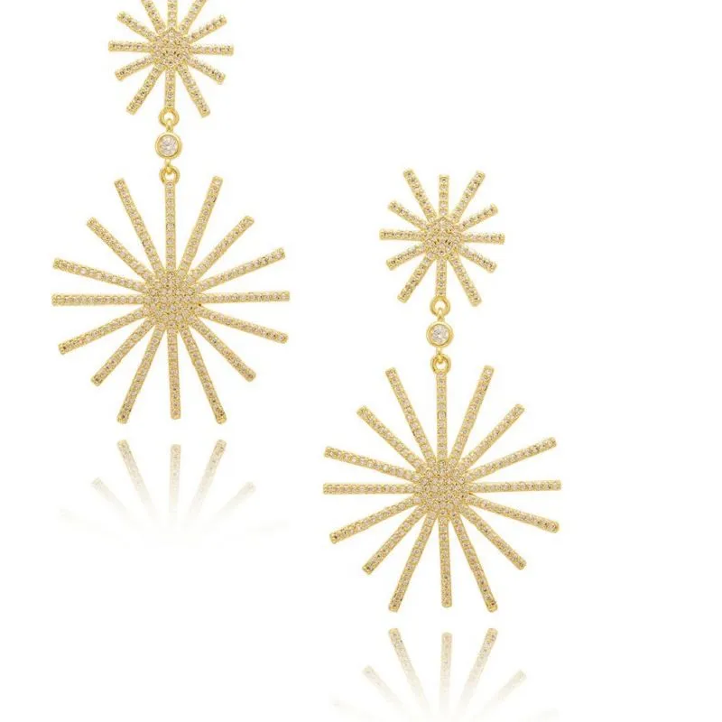 Big Micro Pave Dangle Örhänge