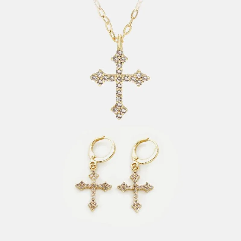 Cross Design kvinnor smycken Set