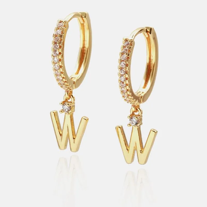 Dangle W Initialt örhänge