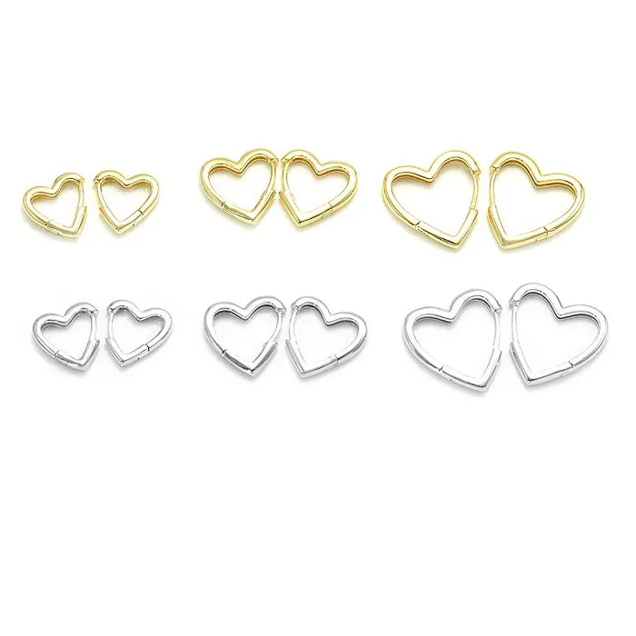 Högpolerat hjärtörhänge