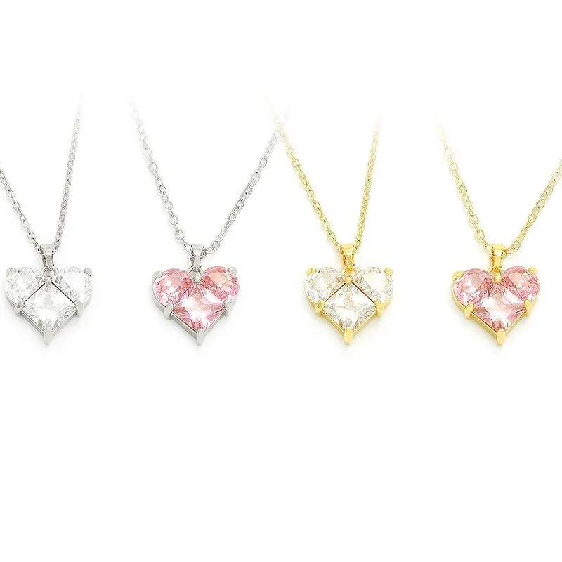 Romantiskt hjärthänge guldpläterat