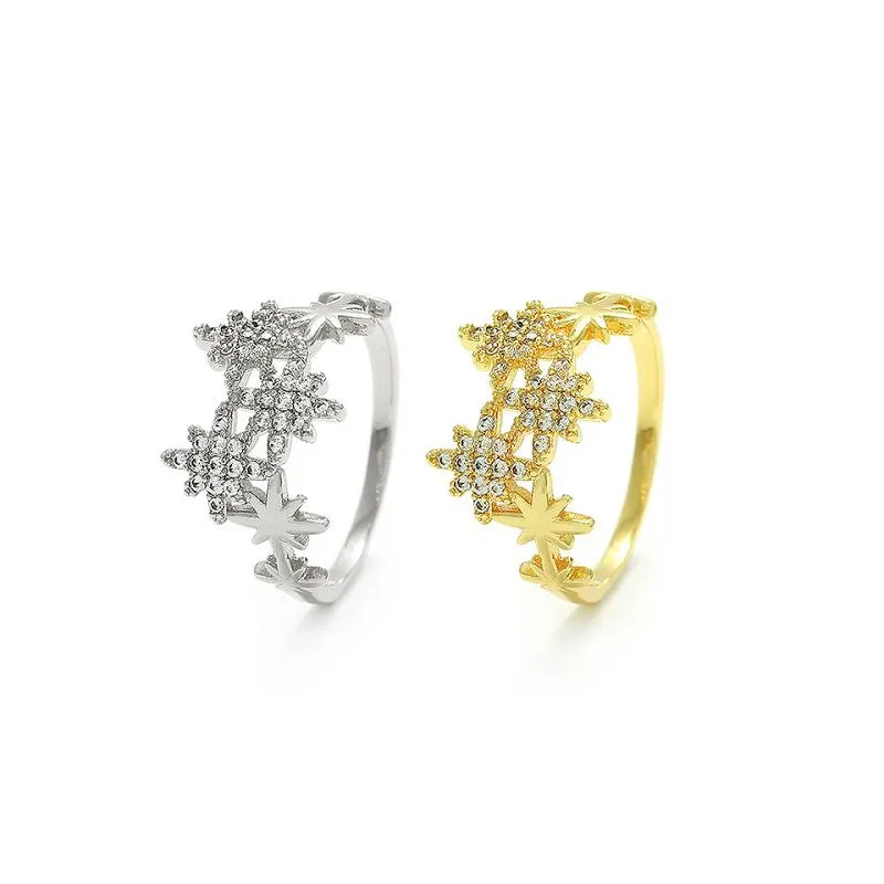 Snowflake Design Dam Ring