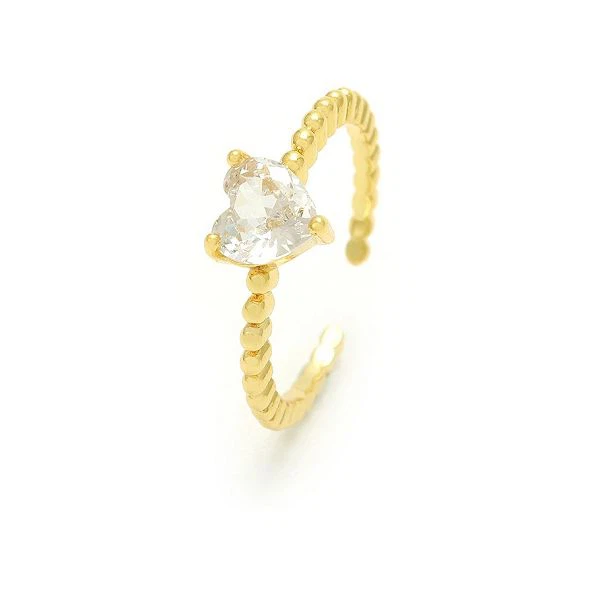 Solitaire Zirconia Heart Ring