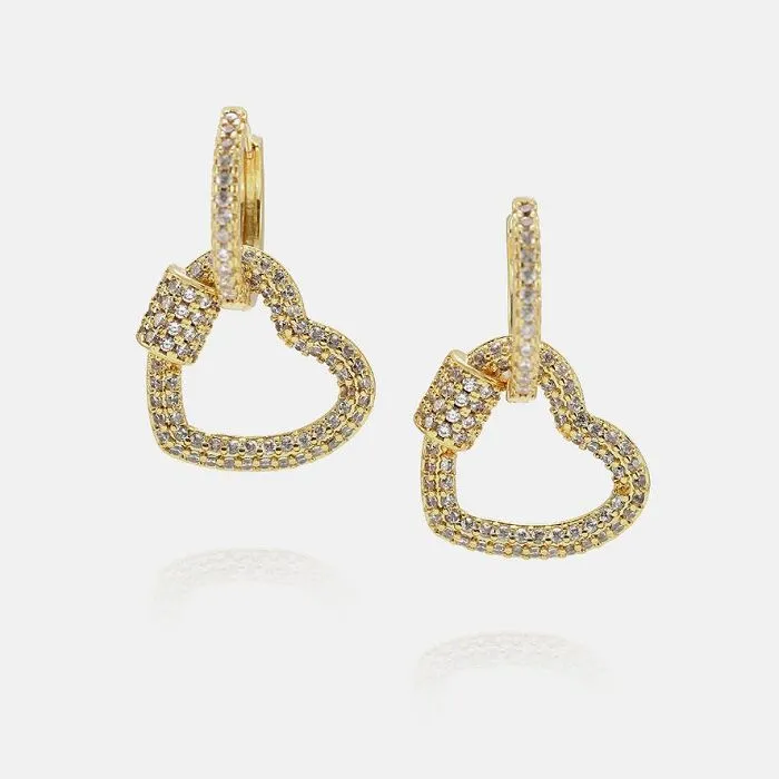 Kvinnor Ny Design Hjärta örhänge