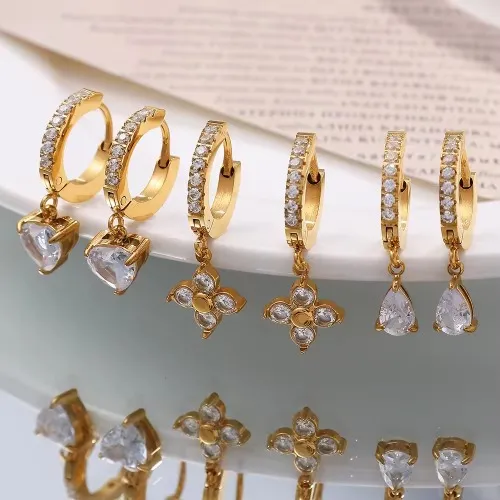 18K guldpläterade örhängen